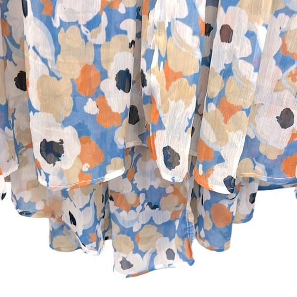 Joie Floral Field Tiered Midi Hi/Low Dress NWT Women XL Cottagecore Coastal Boho - Picture 7 of 13